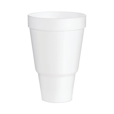 Dart Foam Drink Cups, 32 oz, Tapered Bottom, White, 500PK 32AJ32